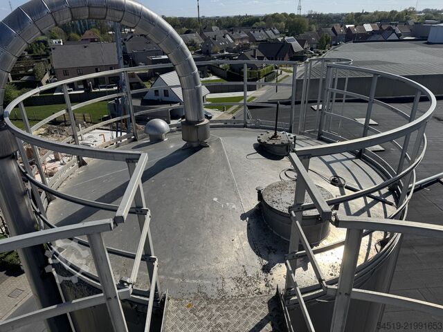 4 x 172 m³ aluminum silos, ø 4,200 mm Zeppelin 