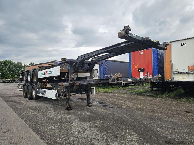 Container transport Krone sd- fixed 40 foot chassis - with 2 x 20 foot co...