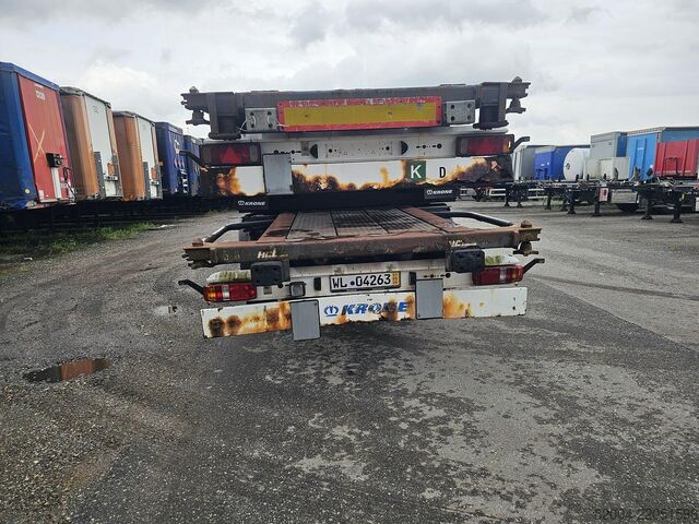 Container transport Krone sd- fixed 40 foot chassis - with 2 x 20 foot co...