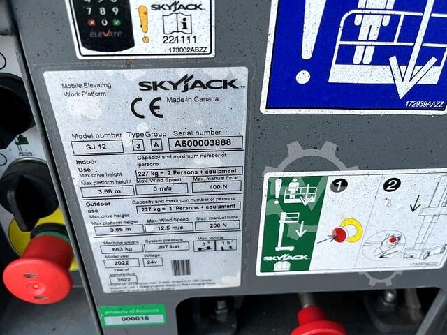 Senkrechte Hebebühne Skyjack SJ 12