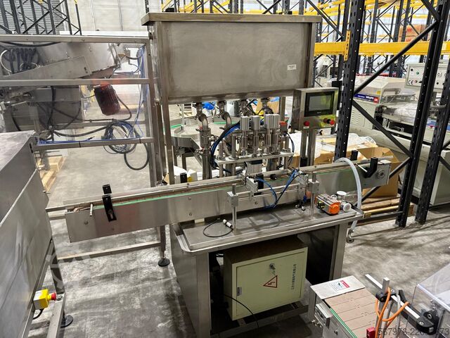 Beverage production machine Chinese 4-Head Filler with Gating System and Touch-Screen Controls