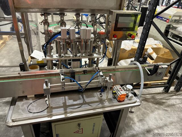 Beverage production machine Chinese 4-Head Filler with Gating System and Touch-Screen Controls