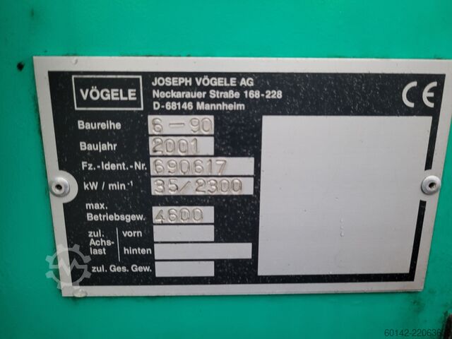 Asphalt paver VÖGELE Superboy 6-90