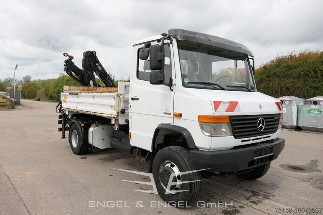 Tipper van mercedes-benz Vario 816D mit Ladekran 3 Sitzer Standheizung HIAB XS 055 DUO - AHK