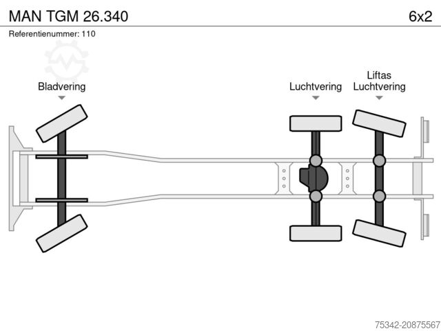 Tanker truck MAN TGM 26.340