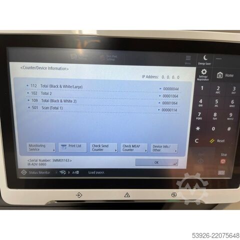 Digitaldruckmaschine Canon iR Advance DX 6860i incl. Duplex ADF / R-ADF