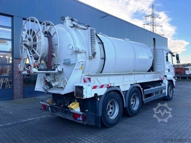 Vacuum tank truck MAN 26.360 6x4 TGA Saugwagen Kanal Müller 13cbm