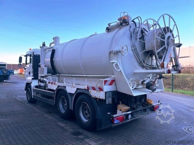 Vacuum tank truck MAN 26.360 6x4 TGA Saugwagen Kanal Müller 13cbm