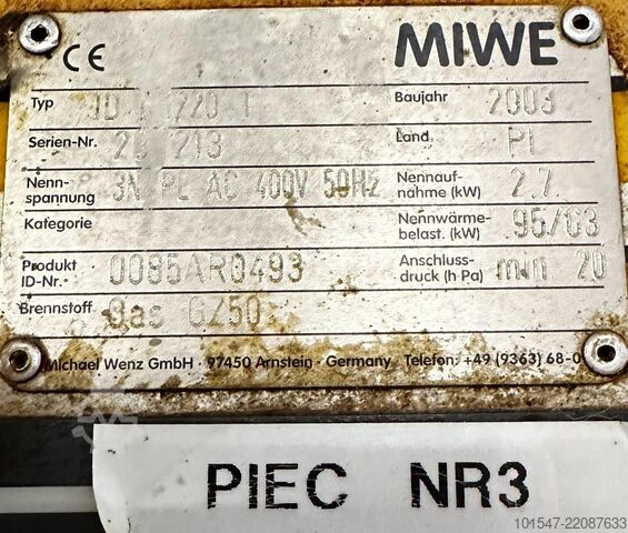 Chamber dryer Miwe Ideal