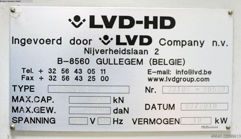 Plate Shear - Hydraulic LVD CS 40/6