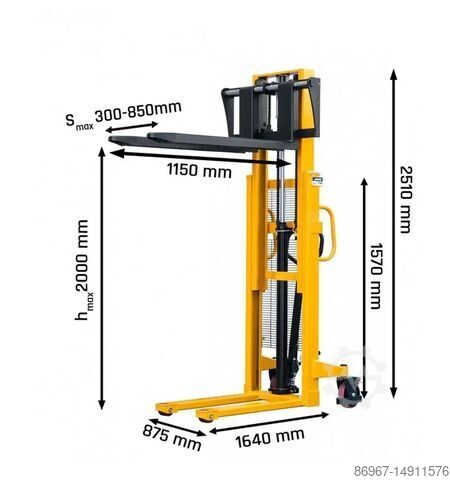 Mast pallet truck CORMAK WRHS 1020