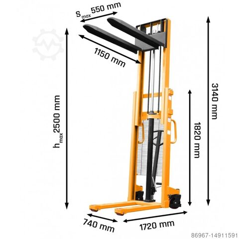 Mast pallet truck CORMAK WRHS 1025R
