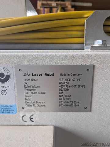 Laser cutting machine IPG Photonics YLS-4000-S2-IHE