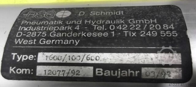 Pneumatic cylinders DSG 1600 / 100 / 600