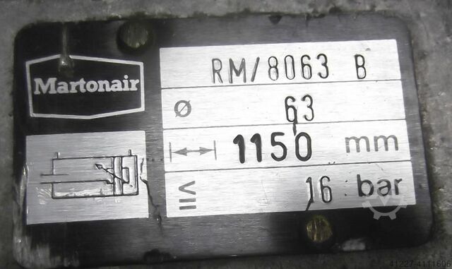 Pneumatikzylinder Martonair RM/8063 B Hub 1150 mm