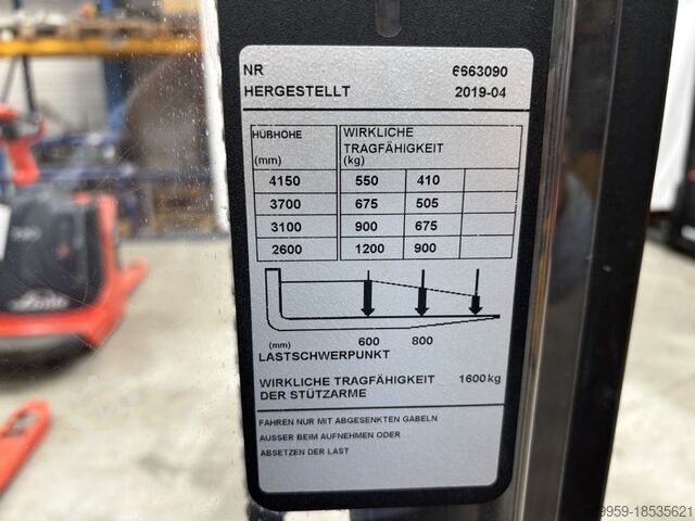 High Lift stacker Toyota Hochhubwagen SWE120L Lithium Ionen