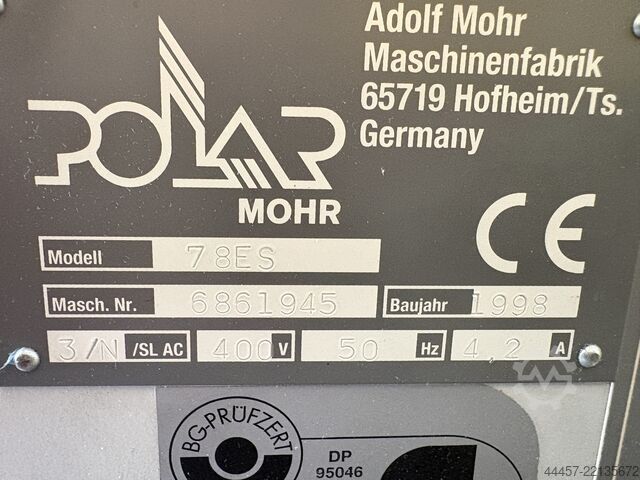 Paper cutting machine Polar 78-ES