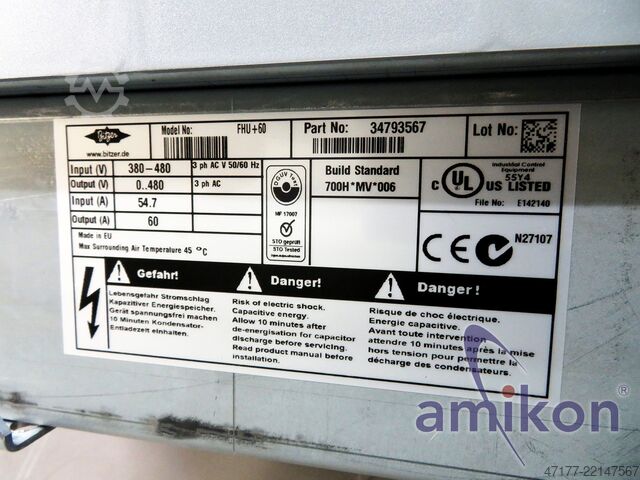 Refrigeration unit Bitzer Kälteaggregat S6F-30.2Y-40P mit RO-Anlage & Schalldämmkapsel