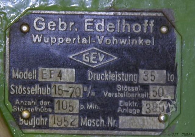 Eccentric press 35 tons Edelhoff EP4