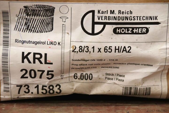 Streifennägel Nagelrollen 1 Karton Holz-Her KRL 2075 2.8/3,1 x 65 H/A2