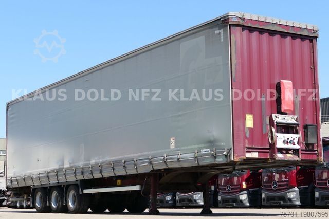Open semitrailer with tarp KRONE Pritsche Plane XL MegaLiner BPW Edscha Bordwände