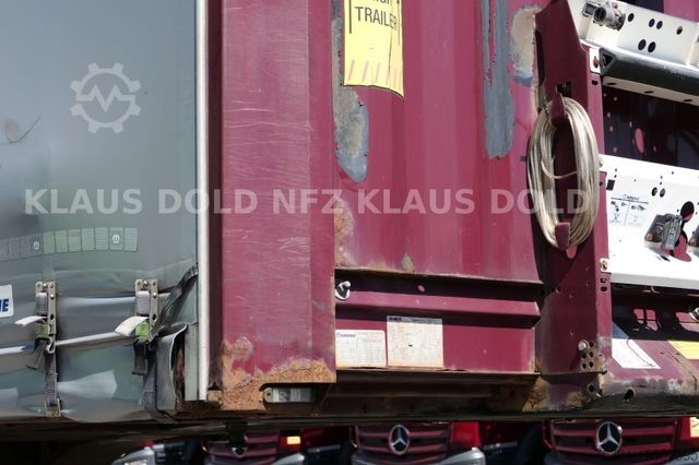 Open semitrailer with tarp KRONE Pritsche Plane XL MegaLiner BPW Edscha Bordwände