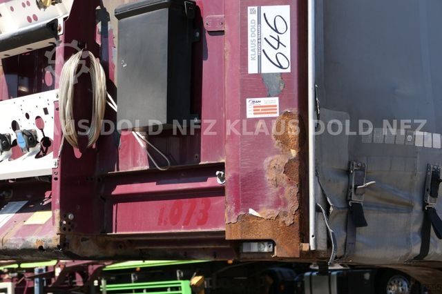 Open semitrailer with tarp KRONE Pritsche Plane XL MegaLiner BPW Edscha Bordwände