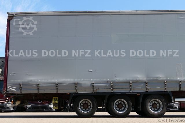 Open semitrailer with tarp KRONE Pritsche Plane XL MegaLiner BPW Edscha Bordwände