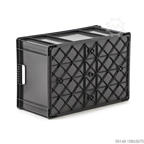 Used Euronorm stacking bins pallet tender, L: 600, W: 400, H: 280 (mm). 57ltr, L: 600, W: Kruizinga 98-528GB-PAL