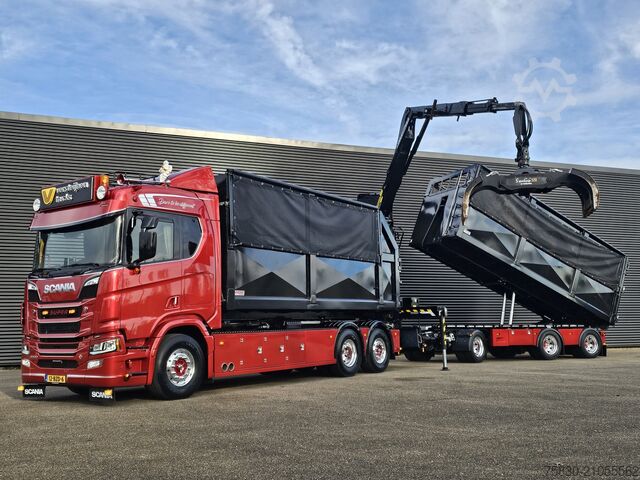 Hakenarmsystem Scania R530 6x2 PALFINGER HAAK + EPSILON KRAAN + FLOOR...