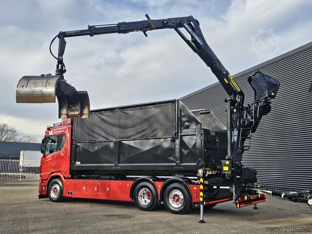 Hakenarmsystem Scania R530 6x2 PALFINGER HAAK + EPSILON KRAAN + FLOOR...