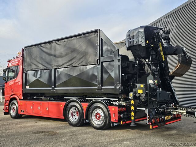 Hakenarmsystem Scania R530 6x2 PALFINGER HAAK + EPSILON KRAAN + FLOOR...