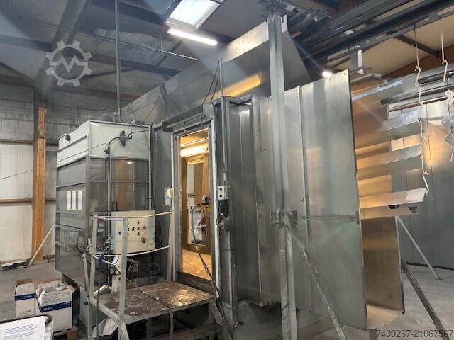Komplette Pulverbeschichtungslinie 7,2 m BEWAP MACHINE A LAQUER DE TYPE MACRO 6