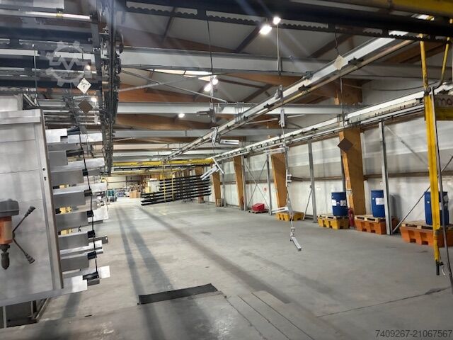 Komplette Pulverbeschichtungslinie 7,2 m BEWAP MACHINE A LAQUER DE TYPE MACRO 6