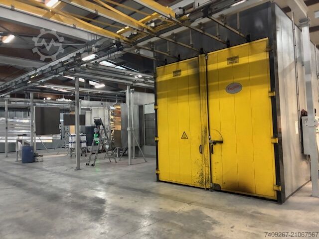 Komplette Pulverbeschichtungslinie 7,2 m BEWAP MACHINE A LAQUER DE TYPE MACRO 6