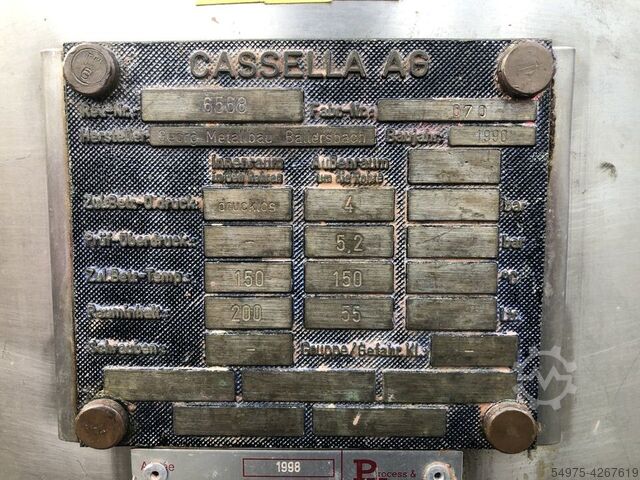 Pressure vessel with double jacket vessel 10459