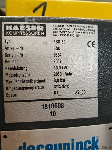 Schraubenkompressor Kaeser BSD 62