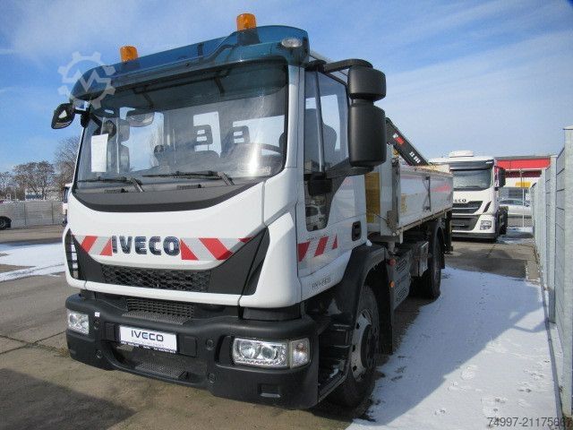 Tipper truck IVECO ML140E25K  / HIAB  XS 088 / Funk / Greifer