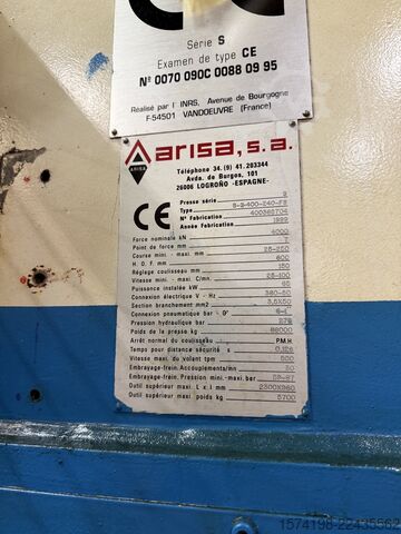 Fineblanking press Arisa S-2-400-240-FS