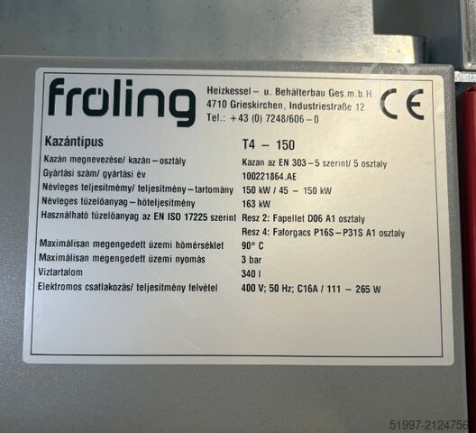Heating Fröling T4 - 150 kW
