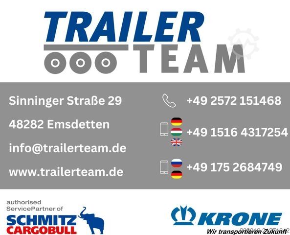 Auflieger mit Pritsche & Plane SCHMITZ CARGOBULL Mega Varios REIFEN & PLANE NEU, Bremse 50%