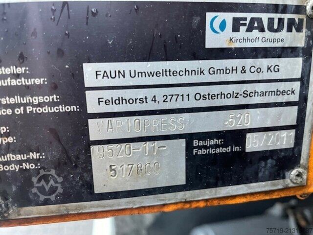 Garbage truck Mercedes-Benz 2629 6x2 Econic Faun VarioPress