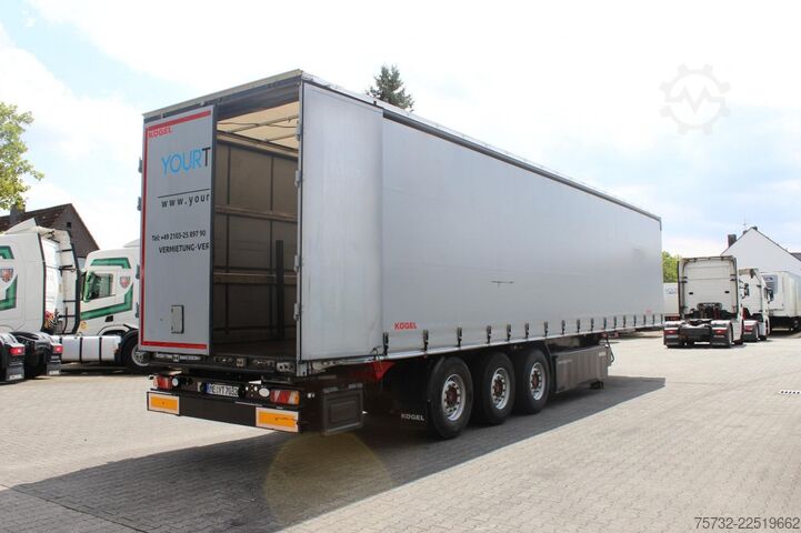 Open semitrailer with tarp Kögel Plane Edscha Liftachsel   SAF Achsen  PK   COIL