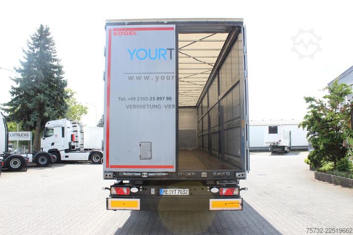 Open semitrailer with tarp Kögel Plane Edscha Liftachsel   SAF Achsen  PK   COIL