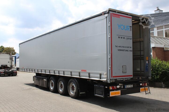 Open semitrailer with tarp Kögel Plane Edscha Liftachsel   SAF Achsen  PK   COIL