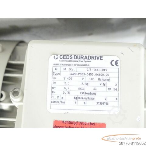 Control unit  CEDS DURADRIVE DAPE-F603-0450.04400.00 + F603AG4340MR20 SN:2271487- ungeb.! -