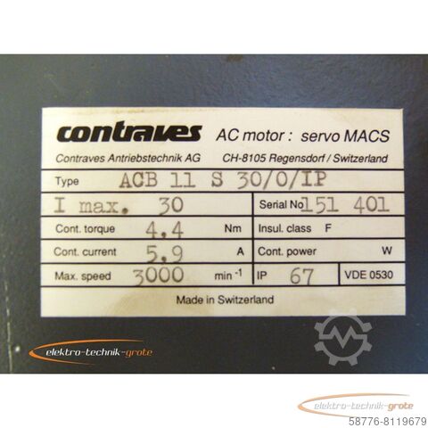 Control unit Contraves ACB 11 S 30/0/IP AC Servo Motor   - ! -