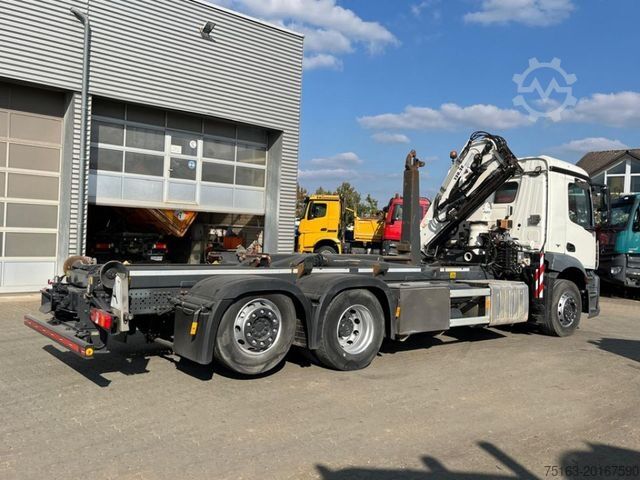 Roll-off tipper truck MERCEDES-BENZ Antos 2543 L 6x2 Abrollkipper mit Kran Funk+Grei