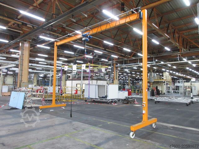 Kranhimmel Kran Hallenkran Kranbahn Abus LPK Portalkran Hallenkran Bockkran 5x7m 500Kg 0,5t Abus Kettenzug rollbar