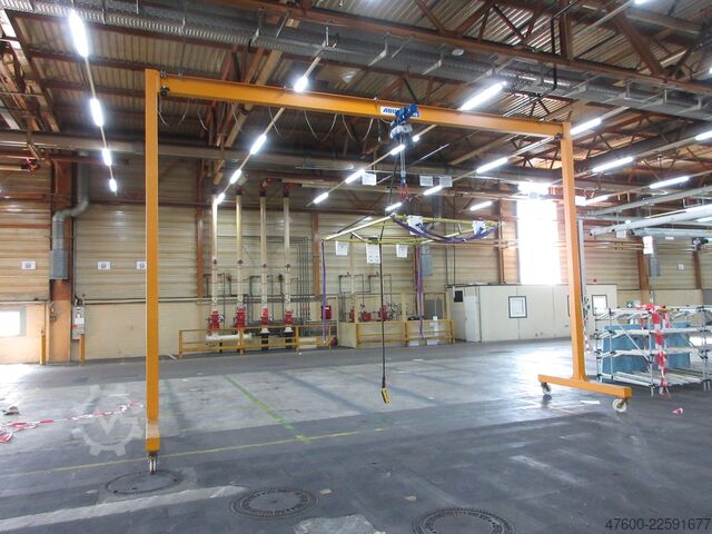 Kranhimmel Kran Hallenkran Kranbahn Abus LPK Portalkran Hallenkran Bockkran 5x7m 500Kg 0,5t Abus Kettenzug rollbar